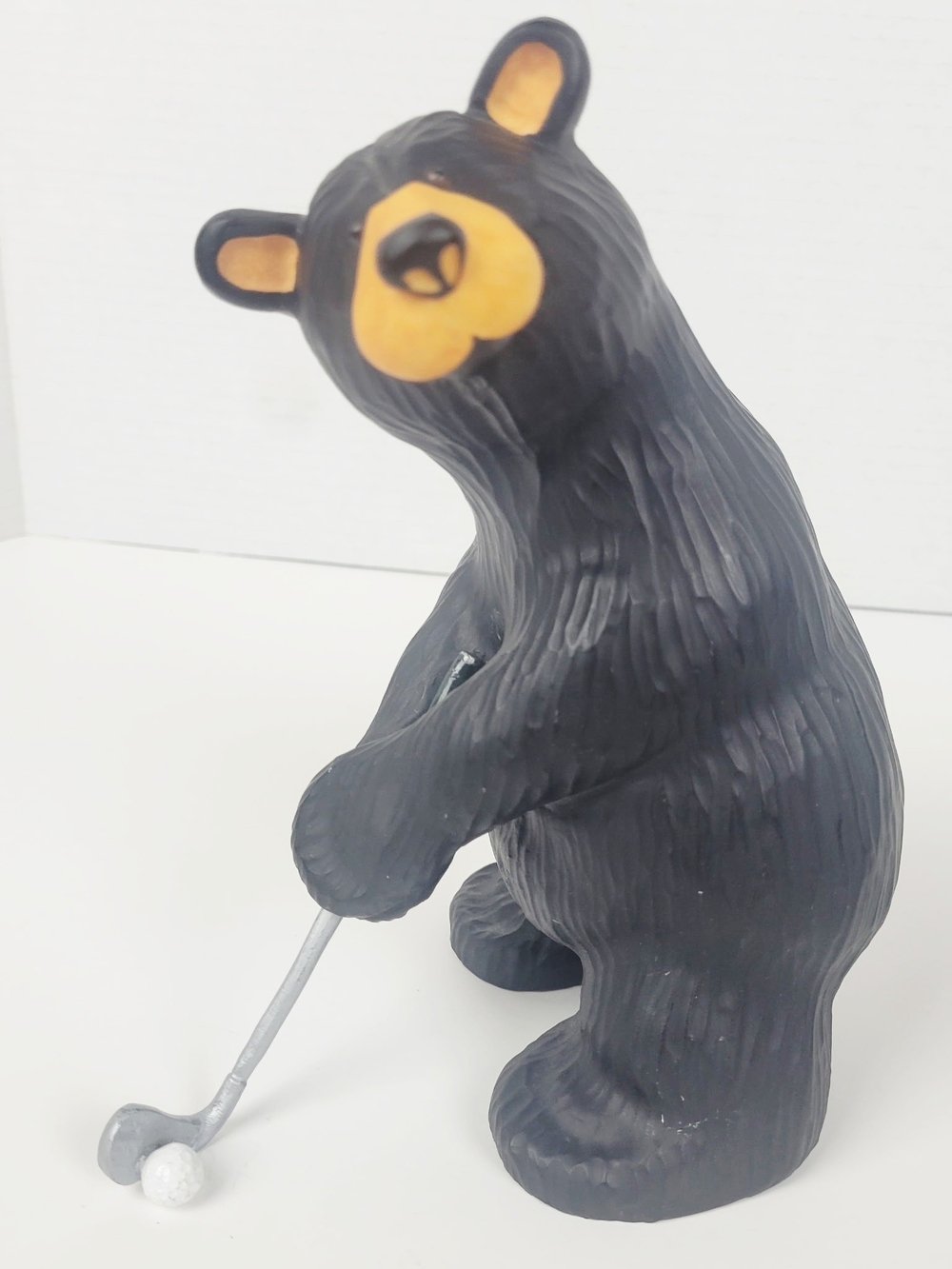 Vtg Bearfoots Bears "Tiger" Golfing w/Club~Big Sky Carvers Jeff Fleming~8"